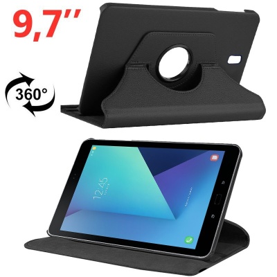 Cool | Capa para Samsung Galaxy Tab S3 T820/T825 Couro Preto 9,7 polegadas