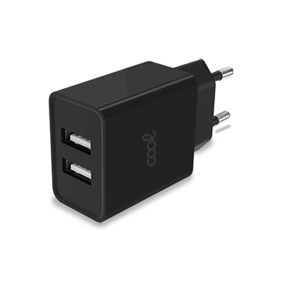 Cool |  Carregador de rede universal 2 x USB COOL 2,4 Amps Preto