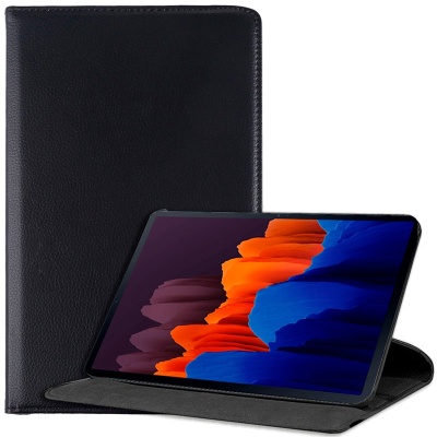 Cool | Capa para Samsung Galaxy Tab S7 Plus / Tab S8 Plus em couro sintético liso preto 12,4 polegadas