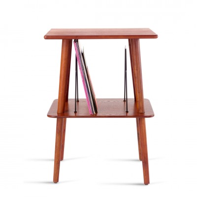 Suporte Crosley Manchester Paprika – Móvel de Madeira Vintage para Gira-Discos e Vinis