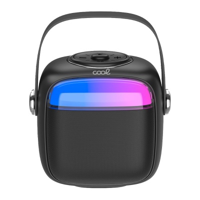 Cool |Coluna de música universal Bluetooth 6W COOL Mini Karaoke + Microfone Preto