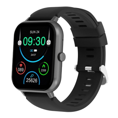 Cool | Smartwatch COOL Forest Silicone Preto (Chamadas, Desporto, Sono, Câmera)