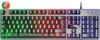 Teclado Mars Gaming MK220 - Tecnologia H-MECH - Iluminação FRGB Rainbow