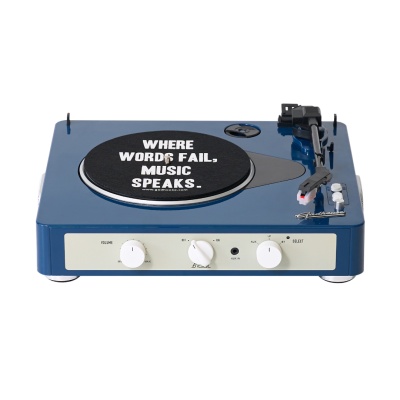 Gadhouse Brad Retro MK II Navy | Gira-Discos 3 Velocidades com Bluetooth, USB, Altifalantes Embutidos