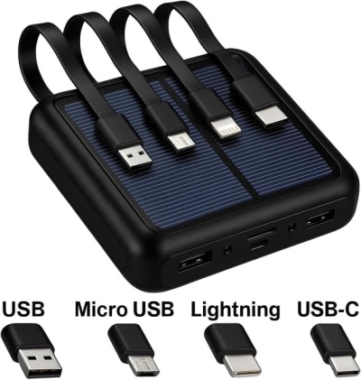 PowerBank Solar Cegasa 4-em-1 | Energia Compacta, Versátil e Sempre à Mão