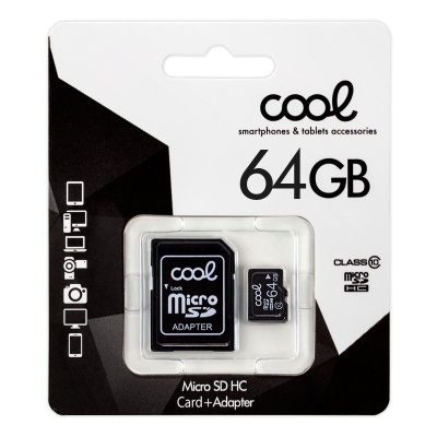 Cool | Cartão de Memória Micro SD com Adapt. x64B COOL (Classe 10)