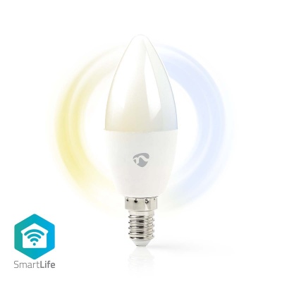 Nedis | Lampada LED Smartlife | Wi-Fi | E14 | 470 lm | 4.9 W |Branco Quente a Branco Frio | 2700 - 6500 K | Android™ / IOS |Vela | 1uni