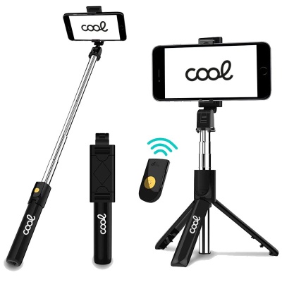 Cool | Suporte tripé extensível universal COOL + controlo remoto para selfie Bluetooth