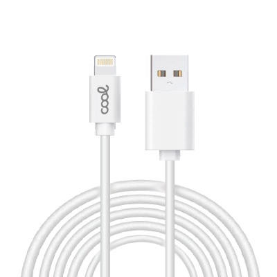 Cool | Cabo USB compatível com COOL Lightning para iPhone / iPad (3 metros) Branco