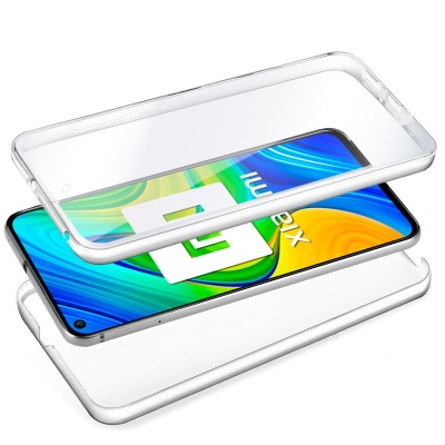 COOL | Capa de silicone 3D para Xiaomi Redmi Note 9 (transparente frente + verso)