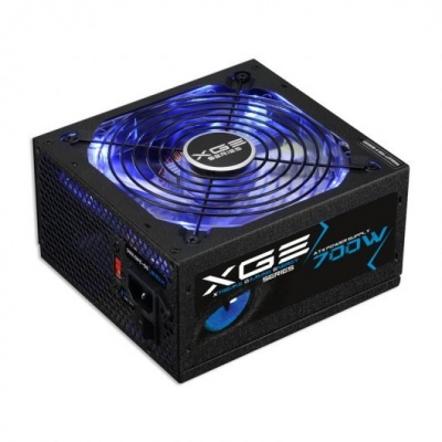 Tooq XGE II  Fonte de Alimentação Gaming 700W ATX 2.3 12V - PFC Activo - Certificacion 80 Plus Bronze - Ventilador Silencioso 140mm con Iluminacion LED - Color Negro