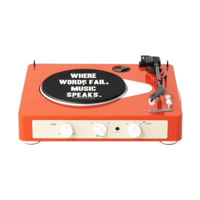 Gira-Discos Brad Retro MKII Tangerine – Design Vintage, Som Autêntico