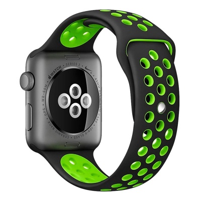 Cool | Pulseira COOL p/ Apple Watch Series 1 / 2 / 3 / 4 / 5 / 6 / 7 / 8 / SE (42 / 44 / 45 mm) Sport Negro