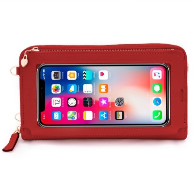 Cool | Carteira Universal com bolsa para smartphone de até 6,7 pol. Vermelho