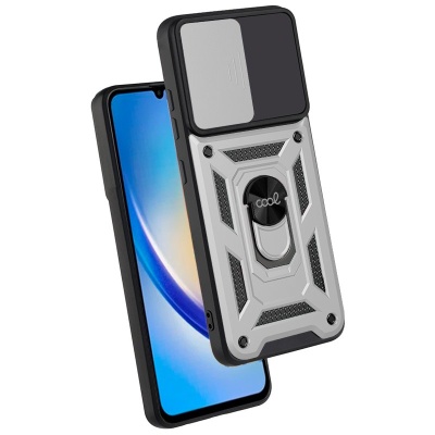 Cool | Capa para Samsung A346 Galaxy A34 5G Hard Ring Prata