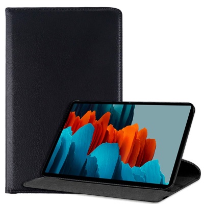 Cool | Capa para Samsung Galaxy Tab S7 / Tab S8 em couro sintético preto liso de 11 polegadas