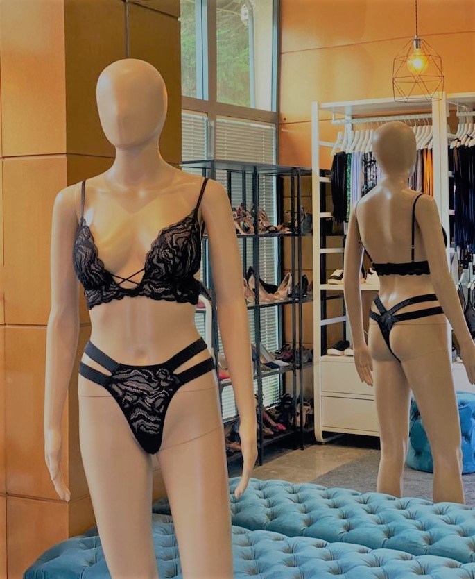 LINGERIE DECOTE TAY - Preto/Bege LINGERIE DECOTE TAY - Preto/Bege