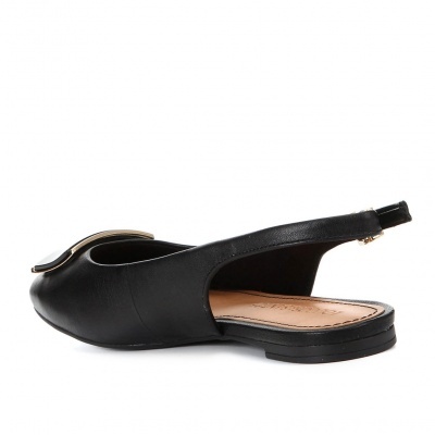 Sapatilha Slingback Couro Loucos & Santos  Feminina - Preto