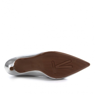 Scarpin Vizzano Bico Fino Salto Médio Feminino - Prata