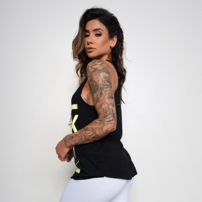 Camiseta Fitness Viscolycra Work Out - Preto