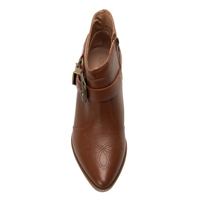 Bota Country Couro Loucos & Santos Western Feminina - Caramelo
