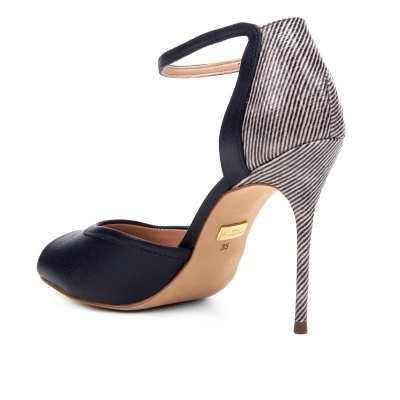 Sandália Couro Jorge Bischoff Salto Fino Pulseira Feminina