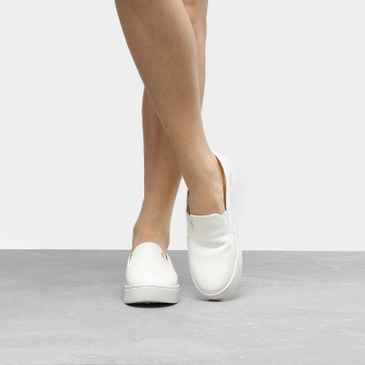 Slip On Santa Lolla Logo Feminino - Branco