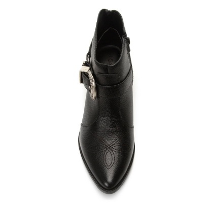 Bota Country Couro Loucos & Santos Western Feminina - Preto