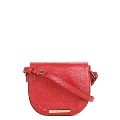Bolsa Couro Jorge Bischoff Flap Basic Feminina - Vermelho