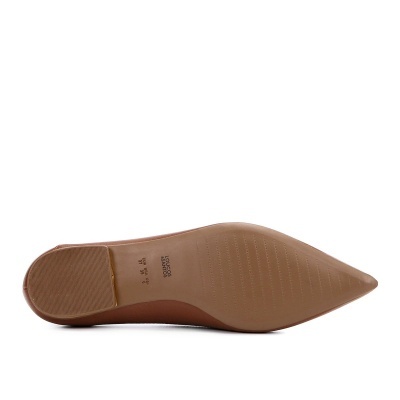 Sapatilha Couro Loucos & Santos Bico Fino Recortada - Caramelo