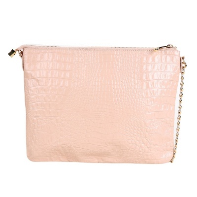 Bolsa Couro Jorge Bischoff Flat Feminina - Rosa