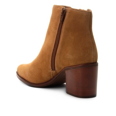 Bota Country Couro Loucos & Santos Salto Grosso Feminina - Caramelo