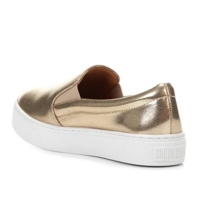 Slip On Santa Lolla Logo Feminino - Dourado