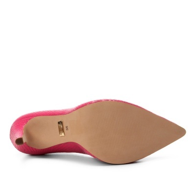 Scarpin Couro Jorge Bischoff Salto Alto Brilho