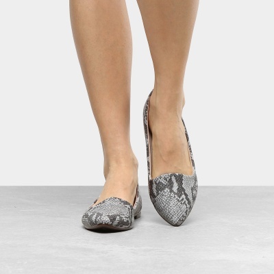 Sapatilha Moleca Slipper Croco Feminina