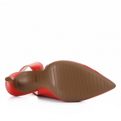 Scarpin Couro Loucos e Santos Chanel Bico Fino Recortes - Coral