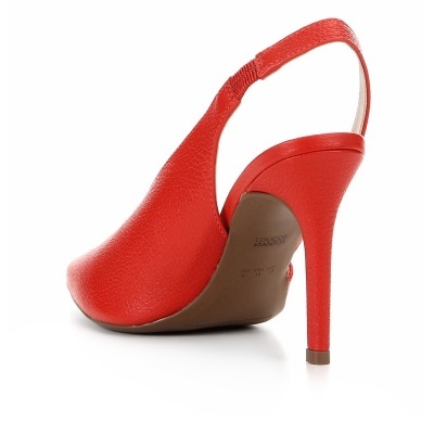 Scarpin Couro Loucos e Santos Chanel Bico Fino Recortes - Coral