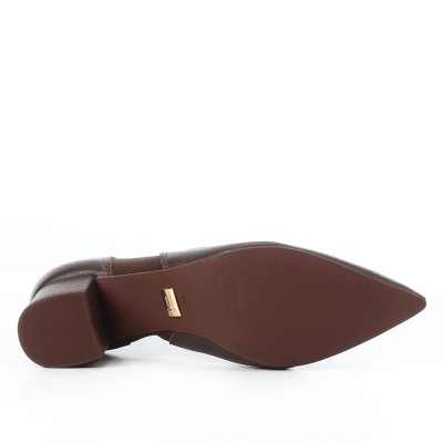 Bota Couro Chelsea Jorge Bischoff Bico Fino - Castanho