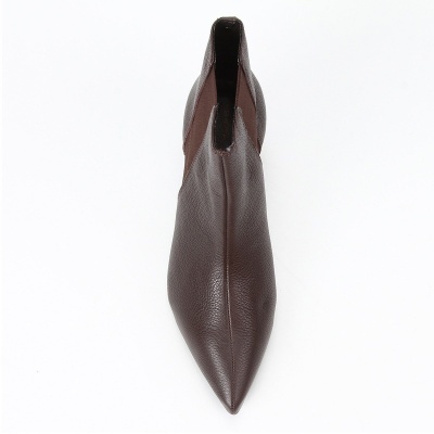 Bota Couro Chelsea Jorge Bischoff Bico Fino - Castanho