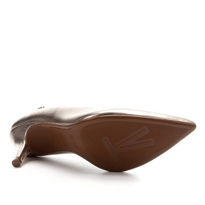 Scarpin Vizzano Bico Fino Salto Médio Feminino - Bronze