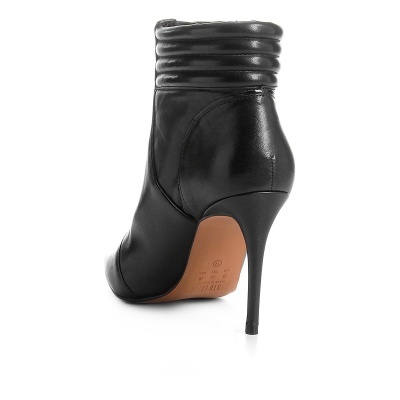 Bota Couro Cano Curto Santa Lolla Zíper Feminina - Preto