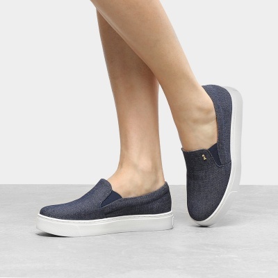 Slip On Santa Lolla Logo Feminino - Jeans