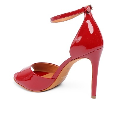 Sandália Loucos & Santos Salto Fino Meia Pata Verniz - Vermelho