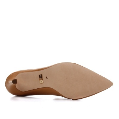 Scarpin Couro Jorge Bischoff Salto Alto Bico Fino