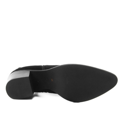 Bota Country Couro Loucos & Santos Salto Grosso Feminina - Preto