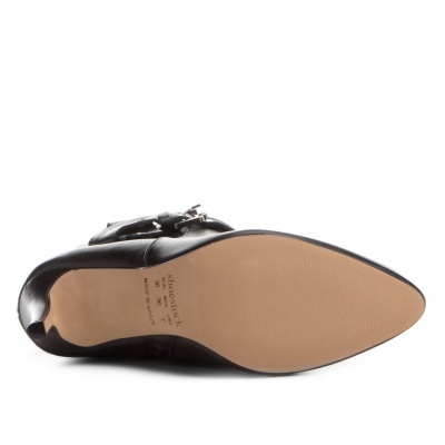 Bota Couro Cano Curto Shoestock Salto Fino Fivela