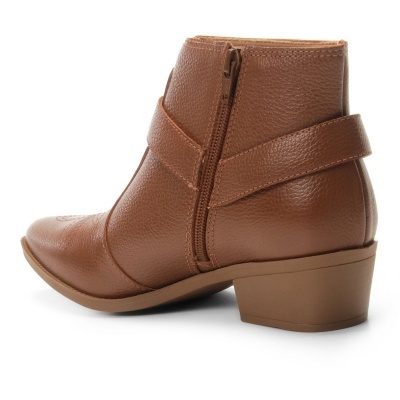 Bota Country Couro Loucos & Santos Western Feminina - Caramelo
