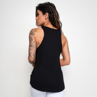 Camiseta Fitness Viscolycra Respect  - Preto