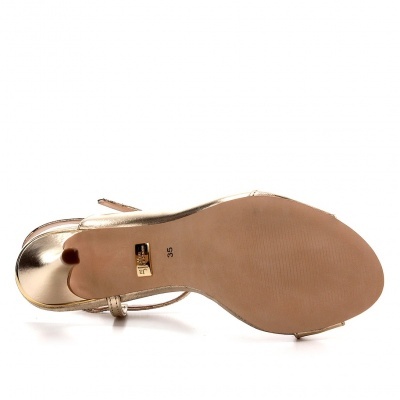 Sandália Couro Jorge Bischoff Salto Fino Meia Lateral Tira Metalizada Feminina