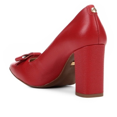 Scarpin Couro Jorge Bischoff Salto Alto Laço Scarpin Couro Jorge Bischoff Salto Alto Laço